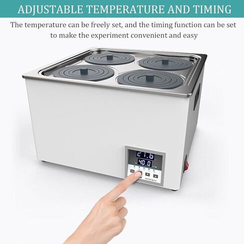 Stainless Steel Water Bath with Adjustable Cover, Anti-Dry Burn Protection, Drain Hole, and Static Control for Precise Temperature Management in Kuwait