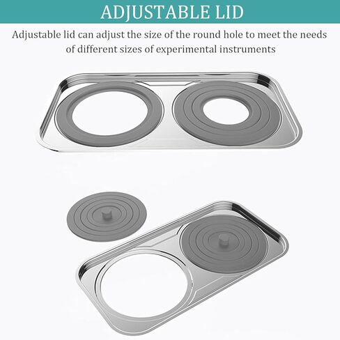 Stainless Steel Water Bath with Adjustable Cover, Anti-Dry Burn Protection, Temperature Control, Drain Hole - Ideal for Cooking and Laboratory Use in Kuwait
