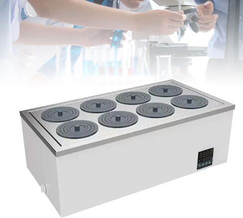 Adjustable Stainless Steel Water Bath with Anti-Dry Burn Protection, Drain Hole & Static Control - Ideal for Cooking and Sous Vide Applications in Kuwait