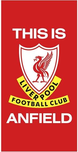 Liverpool FC This Is Anfield Beach Towel (One Size) (Red/White) in Saudi Arabia