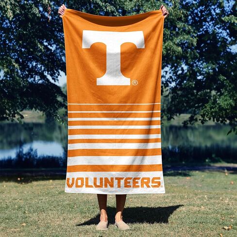 منشفة شاطئ جاكار مخططة من Northwest Tennessee Volunteers NCAA مقاس 36 × 72 بوصة in Saudi Arabia