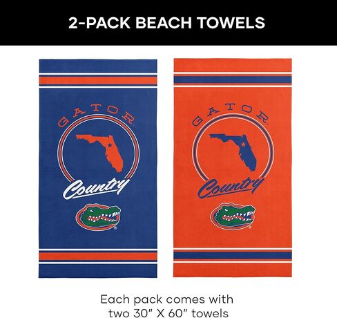 Northwest Florida Gators NCAA Homebreak Beach Towel 2 Pack 30 x 60 Inches in Saudi Arabia