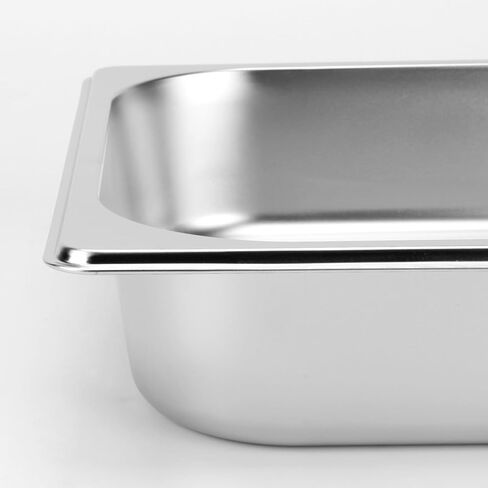 6 Pack Steam Table Hotel Pans, 1/2 Size 2.5 Inch Deep Commercial Stainless Steel Half Size Pan Set for Food, Food Catering Tray Catering Pan for Hotel, Buffet, Restaurant and Party Supplies in Kuwait
