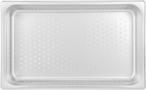 Restaurantware Steam Table Pan 6 Pack of Full Size Stainless Steel Perforated Hotel Pan Anti-Jam 4 Inch Deep Silver Commercial Kitchen Pan 24 Gauge in Saudi Arabia