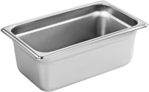 New Star Foodservice 1/4 Size Stainless Steel Steam Table Pan, 10.5 x 6.4 x 4.0 Inches, 18/8 Stainless Steel, 24 Gauge, NSF Certified (Set of 6) in Saudi Arabia
