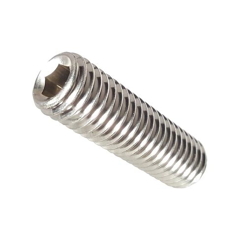 10-24 x 3/4" Socket Set Screws, Full Thread, Allen Socket Drive, Stainless Steel 18-8, Bright Finish, Cup Point, Quantity 50 Pieces by Fastenere in Saudi Arabia