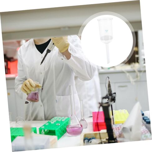 Zerodeko Acid Resistant Glass Sand Core Laboratory Funnel 35ml G1 Capacity for Scientific Experiments and Lab Filtration Use in Saudi Arabia