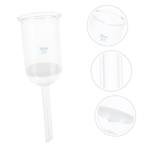 Zerodeko Acid Resistant Glass Sand Core Laboratory Funnel 35ml G1 Capacity for Scientific Experiments and Lab Filtration Use in Saudi Arabia