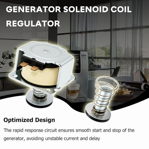 Generator Solenoid Coil Regulator with Solenoid Plunger and Spring Fit for Generac, 12VDC Replaces 0F5022 in Saudi Arabia
