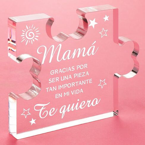 Funnli Mothers Day Gifts for Nana Acrylic Puzzle Plaque - Christmas Anniversary Birthday Gifts for Nana Grandma Grammy Grandmother 3.35 x 2.76 Inch Desk Decorations in Saudi Arabia