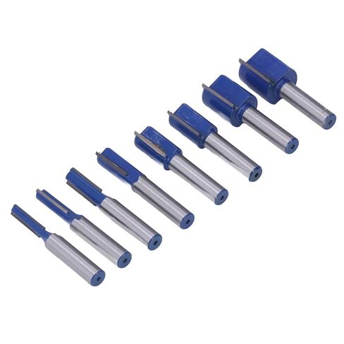8 Pcs Woodworking Slotting Milling Cutter Double Edged Straight Knife Extended Industrial Grade High Precision for Wood Countertops Cabinets Window Frames 8mm Straight Shank in Saudi Arabia