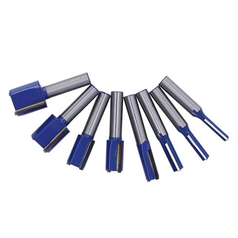 8 Pcs Woodworking Slotting Milling Cutter Double Edged Straight Knife Extended Industrial Grade High Precision for Wood Countertops Cabinets Window Frames 8mm Straight Shank in Saudi Arabia