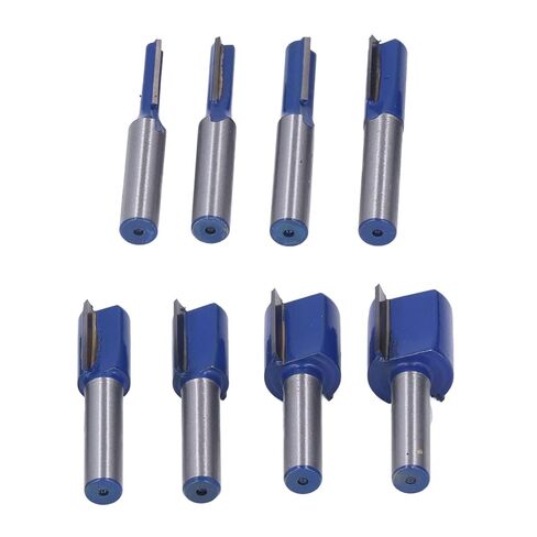 8 Pcs Woodworking Slotting Milling Cutter Double Edged Straight Knife Extended Industrial Grade High Precision for Wood Countertops Cabinets Window Frames 8mm Straight Shank in Saudi Arabia
