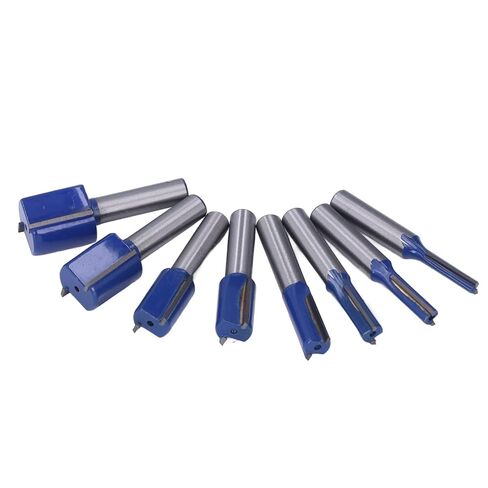 8 Pcs Woodworking Slotting Milling Cutter Double Edged Straight Knife Extended Industrial Grade High Precision for Wood Countertops Cabinets Window Frames 8mm Straight Shank in Saudi Arabia