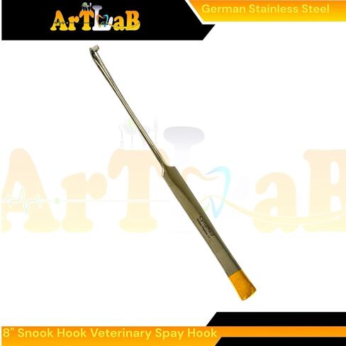 20cm (8 in) Snook Hook Spaying Hook for Canines and Feline Spaying | Flat Handle Tool with Gold Tip Handle | Ovary Removal Veterinary Instruments 5 Piece Bundle in Saudi Arabia