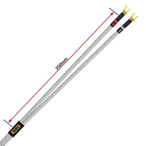 WORLDS BEST CABLES 3 Foot Ultimate - 12 AWG - Ultra-Pure OFC - Premium Audiophile HiFi Speaker Cable Pair with Eminence Spade Plugs & Silver Tweed Jacket in Saudi Arabia