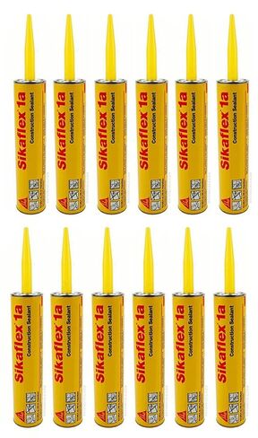 Sika، Sikaflex 1A، جزء واحد من مادة السد المصنوعة من البولي يوريثين، مادة مانعة للتسرب/لاصق، 10.3 أونصة سائلة، اللون: برونزي داكن - اثني عشر عبوة in Kuwait