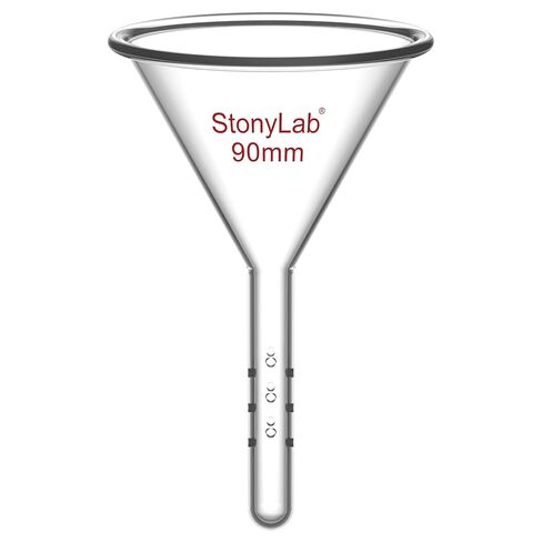 stonylab Perforated Glass Funnel for Flash Chromatography, Borosilicate Glass Filling Funnel, 19 mm OD Handle, Laborary Glassware in Saudi Arabia