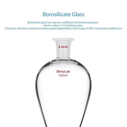 Separatory Funnel (1000 ml) Bundle with Lab Stand Set (23.6 inch L) - stonylab Bundle in Saudi Arabia