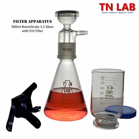 TN LAB 500 مل جهاز ترشيح الفراغ مجموعة زجاج البورسليكات 500 مل in Saudi Arabia