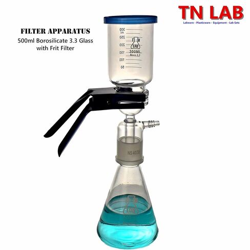 TN LAB 500 مل جهاز ترشيح الفراغ مجموعة زجاج البورسليكات 500 مل in Saudi Arabia