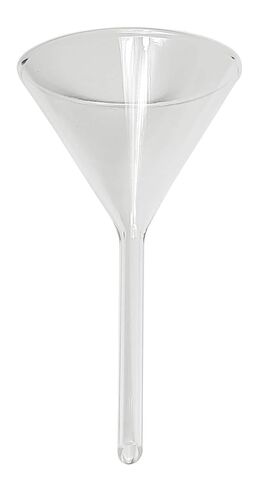 FUNNEL-SS-75 Gsc قمع زجاج البورسليكات، ساق قصيرة، القطر الخارجي 75 مم، القطر الخارجي 8 مم in Saudi Arabia