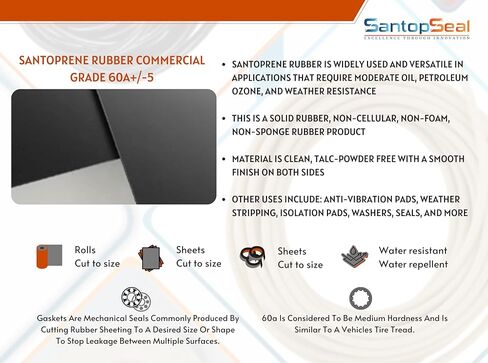1/4" Thick, 12" x 36", Santoprene Thermoplastic Rubber Sheets and Rolls - Solid Rubber Sheets, Rolls & Strips, Gaskets Material, Pads, Crafts, Weather Stripping, Flooring, Black - 1/4" (0.25") Thick in Saudi Arabia