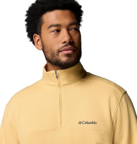 Columbia Men's Hart Mountain II Half Zip Fleece Jacket, Sand Dune Heather, 2X Tall in Saudi Arabia