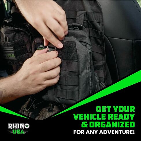 Tactical Car Seat Organizer – Military-Grade Storage for SUV, Truck, & Car – Heavy Duty Seat Organizer with Multiple Pockets & Car Accessories for Maximum Organization - Black in Kuwait