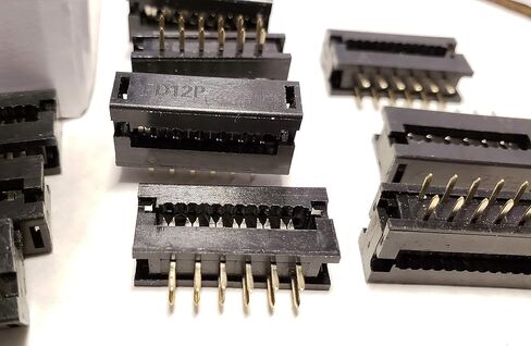 25 حزمة IDC 2X6 12 دبابيس 2.54 مم 0.1 بوصة درجة انتقال ذكر سدادات صف مزدوج لكابل شريط مسطح 1.27 مم، 25-PK FD 12P in Saudi Arabia