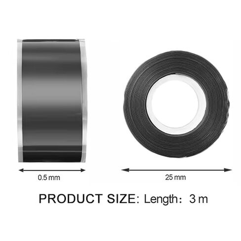 Hose Repair Tape, Self Fusing Silicone Tape 1 Inch x 10Ft, Waterproof Self Fusing Rubber Tapes Rescue Tape Silicone Rubber Self Fusing Tape for Pipe Leaks Emergency Repair in Kuwait