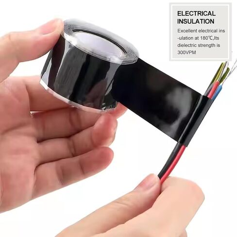 Hose Repair Tape, Self Fusing Silicone Tape 1 Inch x 10Ft, Waterproof Self Fusing Rubber Tapes Rescue Tape Silicone Rubber Self Fusing Tape for Pipe Leaks Emergency Repair in Kuwait