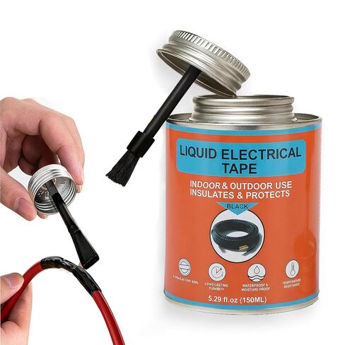 شريط كهربائي سائل، 5.29 أونصة، مقاوم للماء، مقاوم للأشعة فوق البنفسجية، ختم محكم، مرن لدرجة الحرارة القصوى، مقاوم للتآكل، فرشاة متكاملة، منزل السيارات البحرية in Kuwait