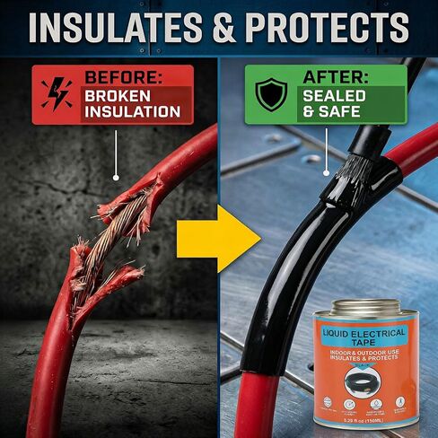 شريط كهربائي سائل، 5.29 أونصة، مقاوم للماء، مقاوم للأشعة فوق البنفسجية، ختم محكم، مرن لدرجة الحرارة القصوى، مقاوم للتآكل، فرشاة متكاملة، منزل السيارات البحرية in Kuwait