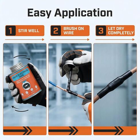 شريط كهربائي سائل، 5.29 أونصة، مقاوم للماء، مقاوم للأشعة فوق البنفسجية، ختم محكم، مرن لدرجة الحرارة القصوى، مقاوم للتآكل، فرشاة متكاملة، منزل السيارات البحرية in Kuwait