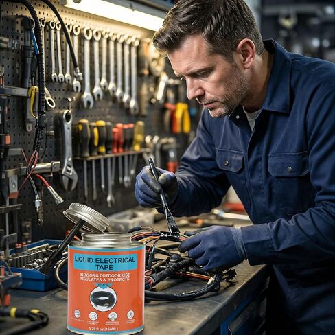 شريط كهربائي سائل، 5.29 أونصة، مقاوم للماء، مقاوم للأشعة فوق البنفسجية، ختم محكم، مرن لدرجة الحرارة القصوى، مقاوم للتآكل، فرشاة متكاملة، منزل السيارات البحرية in Kuwait