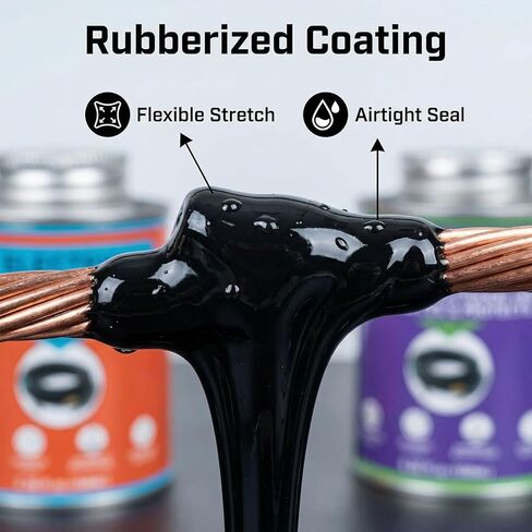 شريط كهربائي سائل، 5.29 أونصة، مقاوم للماء، مقاوم للأشعة فوق البنفسجية، ختم محكم، مرن لدرجة الحرارة القصوى، مقاوم للتآكل، فرشاة متكاملة، منزل السيارات البحرية in Kuwait