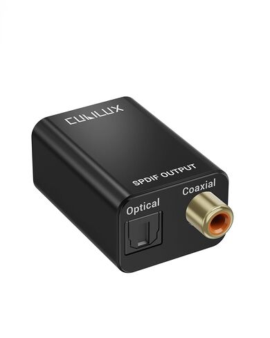 Cubilux USB to Toslink & Coaxial SPDIF Adapter, Supports Stereo & 5.1 Surround Sound, 192kHz/24bit Digital Audio Output, USB Optical/Coax Transmitter for Laptop, PC, AV Receiver, Home Theater in Saudi Arabia
