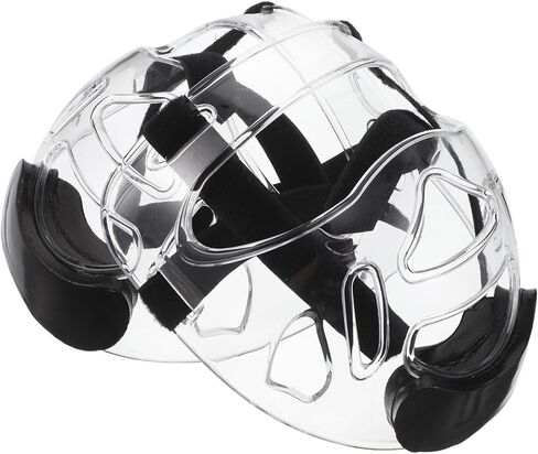 2PCS Taekwondo Face Mask, Clear Wrestling Face Guard, Detachable Karate Sparring Headgear Protective Shield for Martial Arts Training, Kickboxing Equipment for Kids & Adults in Saudi Arabia