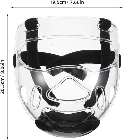 2PCS Taekwondo Face Mask, Clear Wrestling Face Guard, Detachable Karate Sparring Headgear Protective Shield for Martial Arts Training, Kickboxing Equipment for Kids & Adults in Saudi Arabia