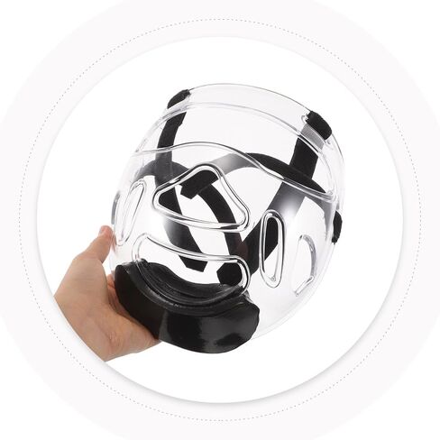 2PCS Taekwondo Face Mask, Clear Wrestling Face Guard, Detachable Karate Sparring Headgear Protective Shield for Martial Arts Training, Kickboxing Equipment for Kids & Adults in Saudi Arabia