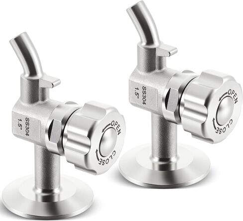 2 حزمة 1.5 ''SS304 الفولاذ أخذ العينات صمام البيرة أخذ العينات صمام المشبك نهاية للبيرة النبيذ المشروبات الحليب in Saudi Arabia