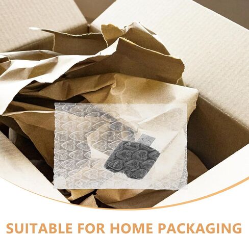 100pcs Heart-shaped Bubble Pouches Thickened Padded Packaging Bags Cushioning Shipping Mailers Protective Bubble Storage Bags for Moving Glasses in Saudi Arabia