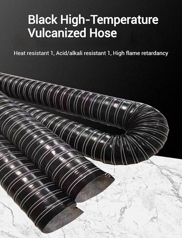 High Heat Silicone Automotive Air Duct Hose - Flexible Cooling Ducting for Brake Exhaust & Dryer, 400cm/13ft (76mm) - Durable, Heat Resistant, Black in Saudi Arabia