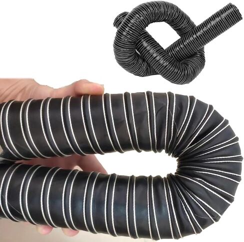3.5" Silicone Automotive Ventilation Hose - High Heat Brake Cooling Duct, 2m/6.5ft Flexible Air Duct for Car Exhaust & HVAC System (Black, 152mm) in Saudi Arabia