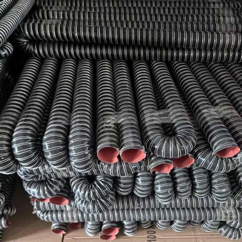 3.5" Silicone Automotive Ventilation Hose - High Heat Brake Cooling Duct, 2m/6.5ft Flexible Air Duct for Car Exhaust & HVAC System (Black, 152mm) in Saudi Arabia
