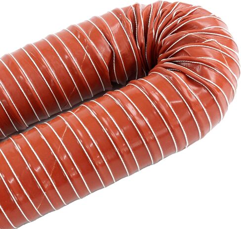 Red Silicone Air Intake Hose - 4m Flexible Insulated Ducting, Brake Cooling Duct, Dryer Exhaust Vent Hose (25mm) for Enhanced Performance & Durability in Saudi Arabia