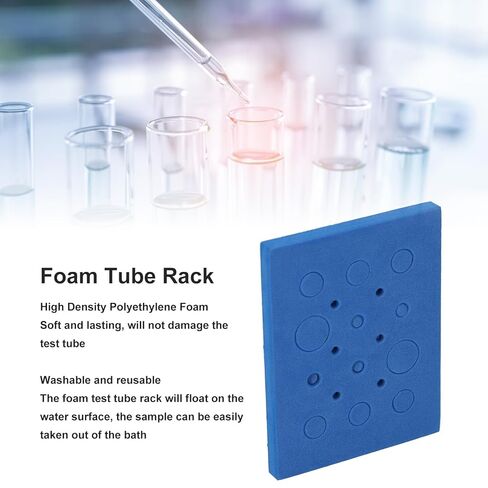 20Pcs Foam Tube Rack, 18 Holes Reusable Floating Foam Centrifuge Tube Holder Water Bath Centrifuge Tube Holder for 0.2ml 0.5ml 1.5ml 10ml Centrifuge Tube in Saudi Arabia