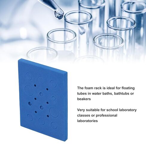20Pcs Foam Tube Rack, 18 Holes Reusable Floating Foam Centrifuge Tube Holder Water Bath Centrifuge Tube Holder for 0.2ml 0.5ml 1.5ml 10ml Centrifuge Tube in Saudi Arabia