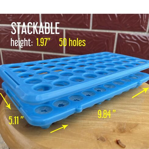 Detachable 5 ml 10 ml 15ml Plastic Test Tube Rack Storage Holder, Holds 50 Vials in Kuwait
